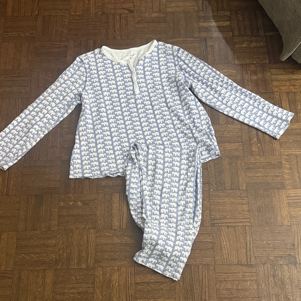 Roller Rabbit Blue and White Kids Pajama Set